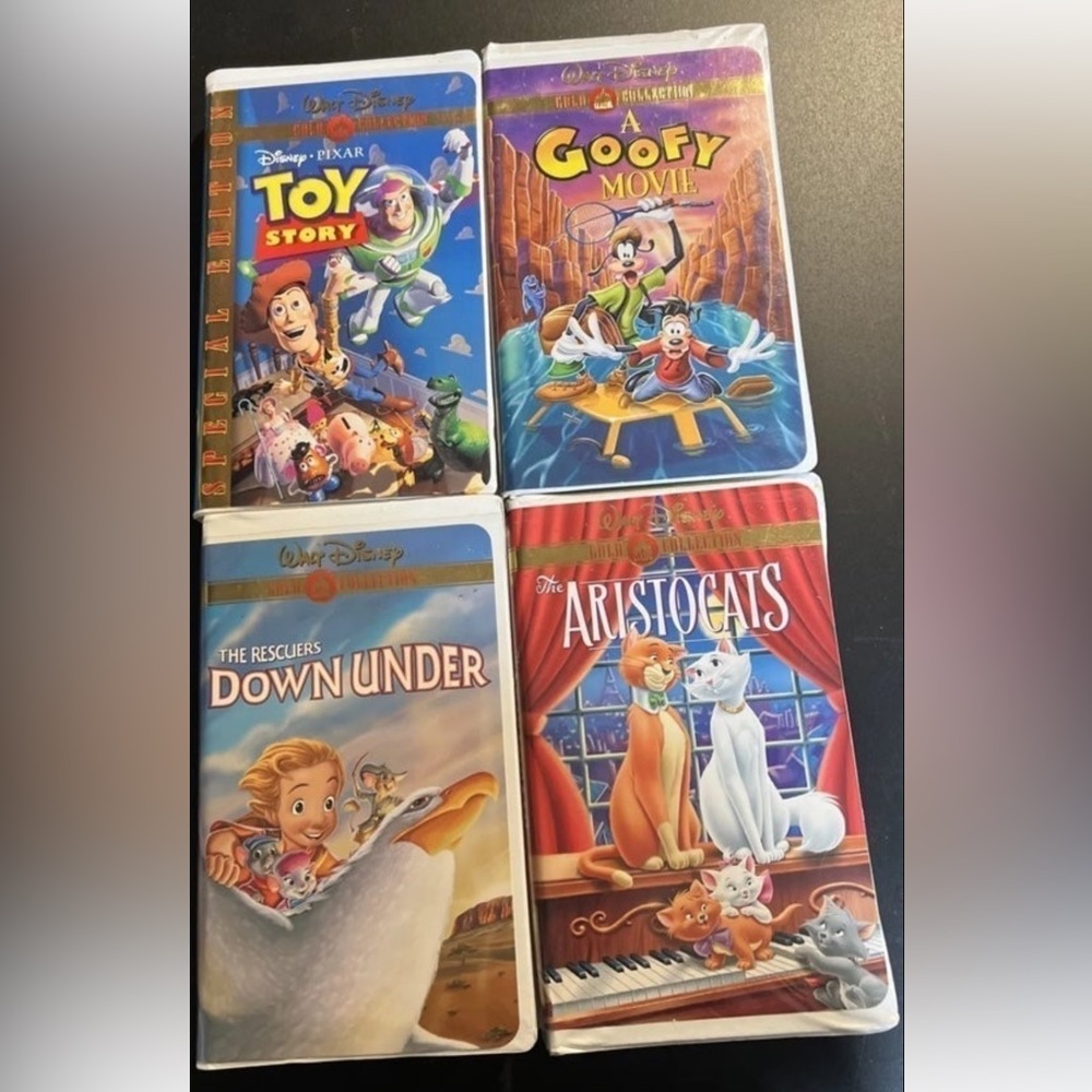 Walt Disney Gold Collection VHS 4 Tapes